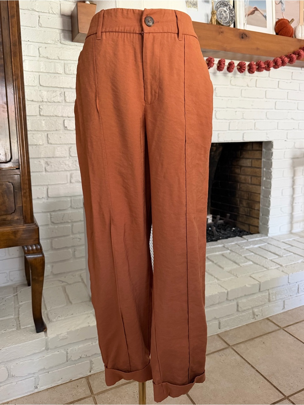 a new day Straight-Leg Pants in Rust